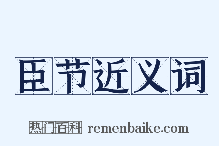 臣节近义词是什么意思的图片